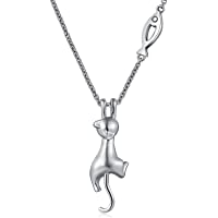 Colgante Gato Collar Gato Mujer Plata De Ley 925 Para Mujeres Y Niñas Regalo Gato
